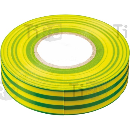 Изолента ПВХ Stekker, INTP01315-10 15мм*10м, желто-зеленая