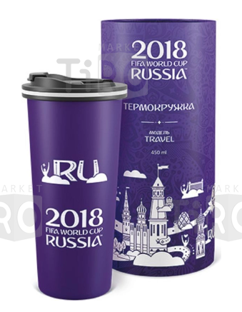Термокружка 450мл, Travel Russian Symbols 99074