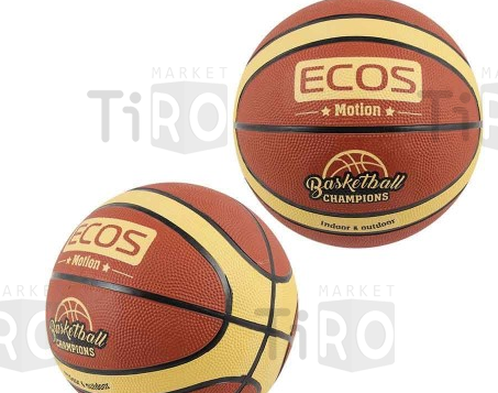 Мяч баскетбольный Ecos Motion BB105 (189) (№7, 2 цвета,12 панелей)