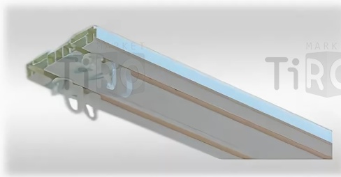 Карниз потолочный "Стандарт-А" 2,0м 2-рядный, в сборе
