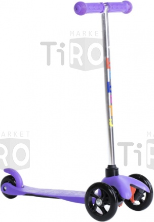 Самокат трехколесный для детей, материал - металл/пластик Bibitu Swet SKL-06A, фиолетовый