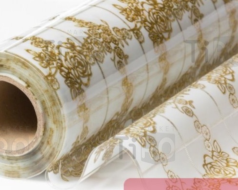 Клеенка силиконовая с рисунком Dekorelle 015, 1,0*20м прозрачный фон