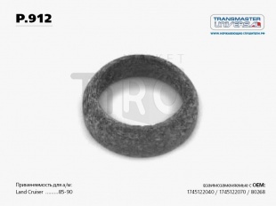 Кольцо уплотнительное глушителя улучшенное (прессованная проволока с синтетической слюдой) 76613