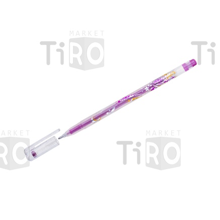 Ручка гелевая Crown "Glitter Metal Jell" MTJ-500GLS(D) розовая с блестками, 1,0мм