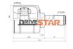 Шрус внутренний левый Drivestar IC-KH0008-FL, 25x41x27 Шрус внутренний левый Drivestar IC-KH0008-FL, 25x41x27