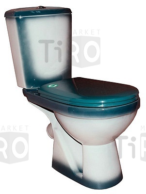 Унитаз-компакт "Комфорт" зеленый декор
