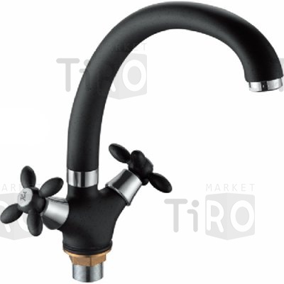 Смеситель D-Lin D153808-С для кухни, два маховика