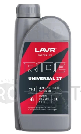 Моторное масло Lavr Moto Ride Universal Ln7741, 2Т FC, 1л Моторное масло Lavr Moto Ride Universal Ln7741, 2Т FC, 1л