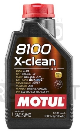 MOTUL 8100 X-CLEAN C3 5W40 100% Synth 1л масло моторное