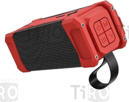 Колонка беспроводная Hoco HC6, влагозащитная (USB, FM, TF card, Aux) цвет красный