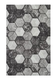 Коврик-дорожка вырезной антискользящий Shahintex Icarpet Print "Соты Мрамор" 1,2*15м бежевый Турция