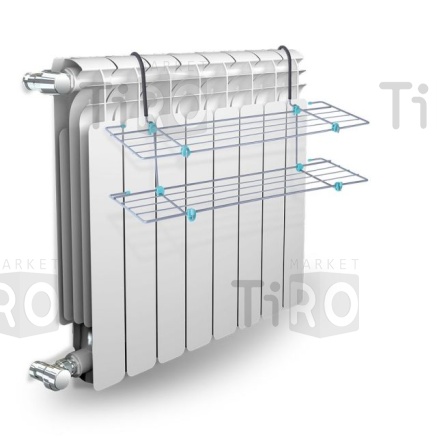 Сушилка для белья на батарею 6,2м (СБ6-65П/С серый) 2-уровня