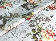 Клеенка Print, SТ5507-1 столовая ПВХ на тканой основе, 1,37*20м