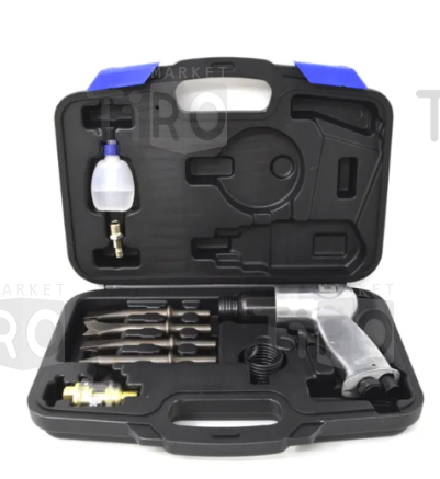 Молоток пневматический 150 мм. в наборе с насадками, 9 предметов, AHK9150