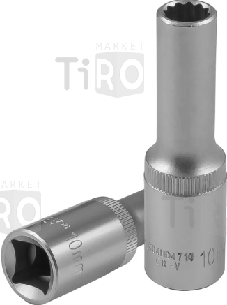 Головка 1/2"DR торцевая глубокая 10мм, 12-гранная, S04HD4710