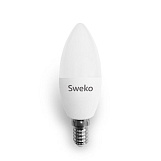 Лампа светодиодная Sweko 42LED-C35-10W-230-3000K-Е27, "свеча матовая"