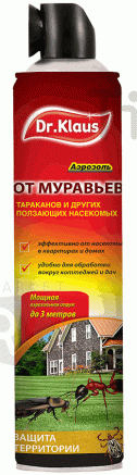 Аэрозоль от муравьев и других ползающих насекомых Dr.Klaus 06250011, 600мл