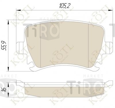 Тормозные колодки Kotl 1763KT