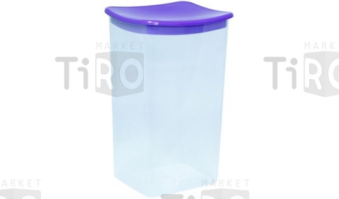 Ёмкость для сыпучих продуктов квадратная IDEA 1,9л. ягодный М1224 Ёмкость для сыпучих продуктов квадратная IDEA 1,9л. ягодный М1224