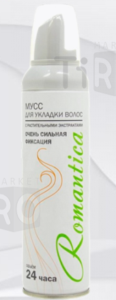 Мусс для волос Романтика, с растительными экстрактами 200мл, белый