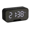Часы Ladecor Chrono зеркальные, будильник, термометр, радио, блютус спикер, USB,13,5*4,5*5см, пластик