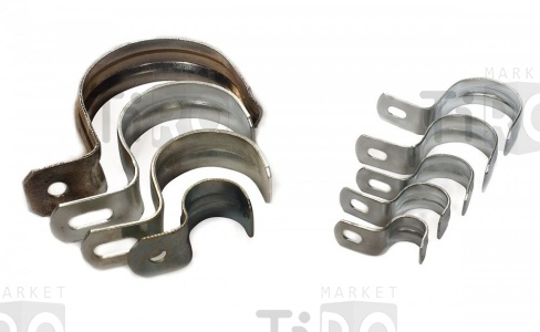 Скоба крепежная металлическая однолапковая  8-9 мм. 100шт.