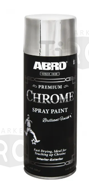 Краска-спрей акриловая (хром премиум) Abro SP-317-RE