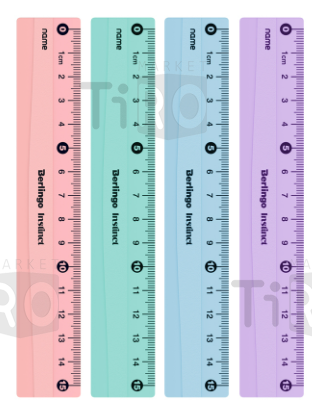 Линейка 15см, Berlingo "Instinct", PR 40015 пластиковая, ассорти, европодвес