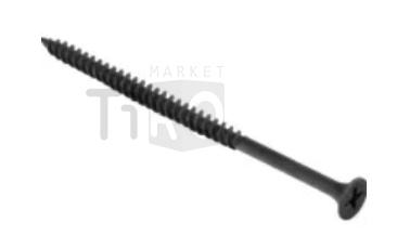 Саморез по гипсокартону, дереву, 4,8*110, черный (50шт.)