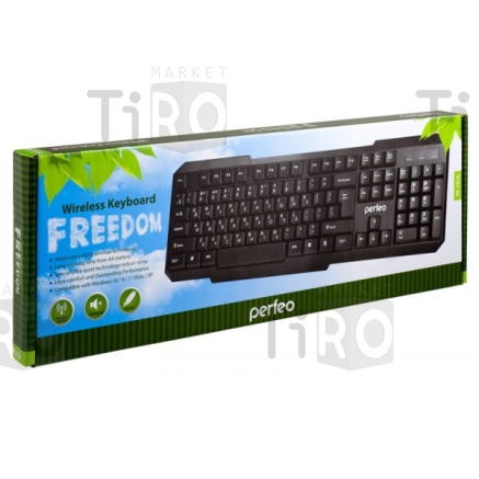 Клавиатура Perfeo беспров. FREEDOM, USB, чёрная (PF-1010)