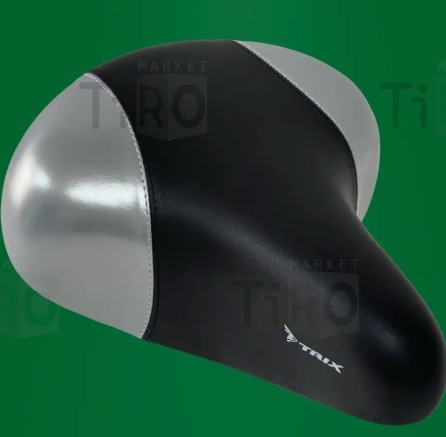Седло Trix комфорт 09444, 245x210 мм, пружинное, черно-серое Седло Trix комфорт 09444, 245x210 мм, пружинное, черно-серое