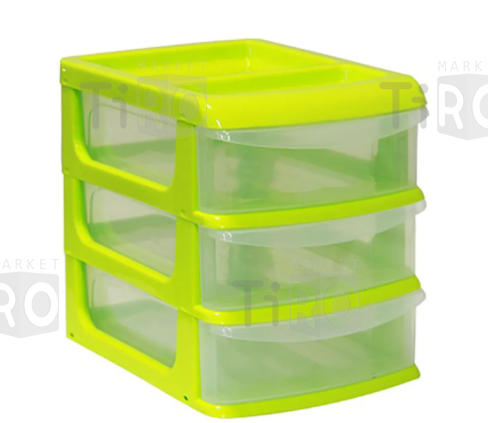 Бокс универс. IDEA средний 3 секции (175*255*207) фисташковый М2765 /8/