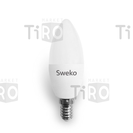 Лампа светодиодная Sweko 42LED-C35-10W-230-6500K-Е14, "свеча матовая"