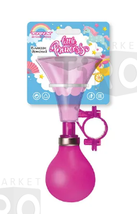 Клаксон Trix Little Princess 13371 детский, один рожок, пластик/резина, прозр-розовый