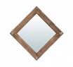 Зеркало с вешалкой, 3 рожка, состаренное, 30х30см, липа "Банные штучки"