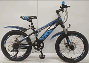 Велосипед 26" Rook MS265D-BK/BU, черный/синий