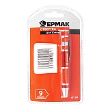 Отвертка для точных работ в форме ручки с битами Ермак, сталь 