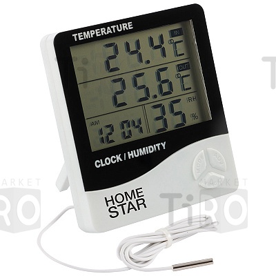 Термометр-гигрометр цифровой Homestar HS-0109 с выносным датчиком