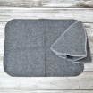 Набор для бани "Classic gray" 2 предмета (шапка+коврик)