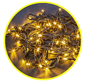 Гирлянда Navigator 14021, 100 led/IP20/WW/11.5м/8 режимов, теплый белый свет