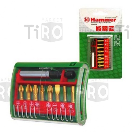 Биты набор, Hammer 203-904 Ph/Pz/Sl/Hx 9 предметов
