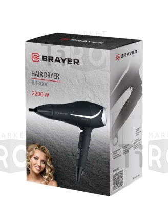 Фен BRAYER BR-3000 2200Вт.2 скорости