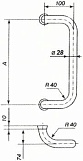 Комплект ручек для пластиковых дверей РД-1, 250-30