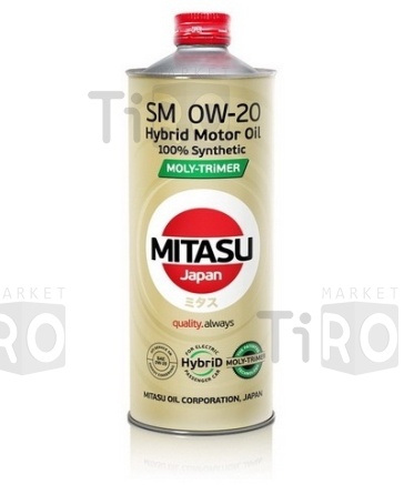 MITASU MOLY-TRIMER 0W20 ILSAC CF-4 HYBRID SM (1л) синт.для бенз.двигателей