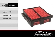 Воздушный фильтр Fortech FA-068\17220RB0000, Honda Jazz II 1.2 i-DS (02~) ,1.4 (VIC. A-884) (C1724)