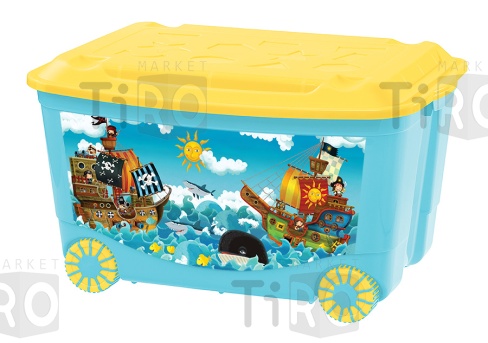Ящик для игрушек на колесах Бытпласт 4313809, 580*390*335мм, на колесах