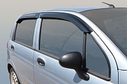 Дефлекторы на боковые стекла VORON GLASS DAEWOO MATIZ 2005-2010-н.в. (накл/скотч) (к-т 4шт)