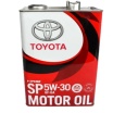 Масло синтетическое TOYOTA Motor Oil 5w30 SP, GF-6A 4л Япония, Железная банка