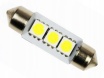 Светодиод 24V T11x36 S8.5 White 3SMD (10шт) Фанлайт 24-360