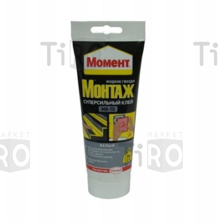 Клей Henkel "Момент-Монтаж'' суперсильный прозрачный МВп-70 185гр. /12/